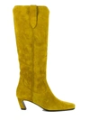 ALDO CASTAGNA ALDO CASTAGNA WOMEN'S YELLOW SUEDE BOOTS,BELENSENAPE 36