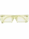 Jacquemus Les Lunettes Soleil Rectangle-frame Sunglasses In Green