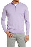 Peter Millar Men's Crest 1/4-zip Sweater In Violet Sky