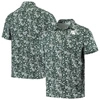 Columbia Navy Auburn Tigers Super Slack Tide Omni-shade Button-up Shirt In Green