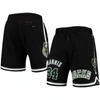 PRO STANDARD PRO STANDARD GIANNIS ANTETOKOUNMPO BLACK MILWAUKEE BUCKS PLAYER SHORTS