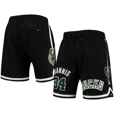 Pro Standard Men's  Giannis Antetokounmpo Black Milwaukee Bucks Player Shorts