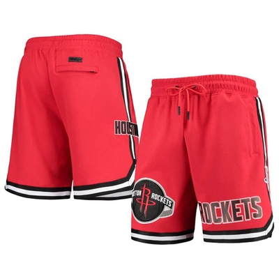 Pro Standard Men's Red Houston Rockets Chenille Shorts