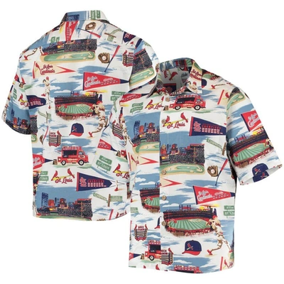 Reyn Spooner '47 Brand Men's  White St. Louis Cardinals Scenic Button-up Shirt
