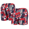 Foco Men's  Navy And Red New England Patriots Geo Print Swim Trunks In Navy