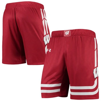 Under Armour Men's  Red Wisconsin Badgers Replica Basketball Short