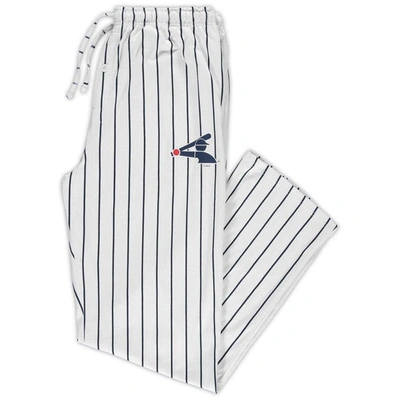 Concepts Sport Men's White, Black Chicago White Sox Big And Tall Pinstripe Sleep Pants In White,black