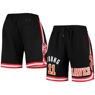 Pro Standard Men's Trae Young Black Atlanta Hawks Historic Logo Player Shorts