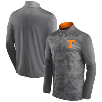 Fanatics Men's Gray Tennessee Volunteers Depth Chart Camo Jacquard Quarter-zip Jacket