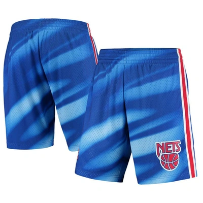 Mitchell & Ness Men's Blue New Jersey Nets Hardwood Classics Swingman Shorts