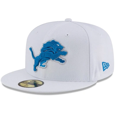 NEW ERA NEW ERA WHITE DETROIT LIONS OMAHA 59FIFTY FITTED HAT