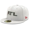 New Era Men's White Atlanta Falcons Omaha Atl 59fifty Fitted Hat In White
