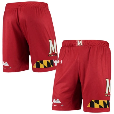 UNDER ARMOUR UNDER ARMOUR RED MARYLAND TERRAPINS REPLICA BASKETBALL SHORT