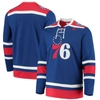 STARTER G-III SPORTS BY CARL BANKS ROYAL PHILADELPHIA 76ERS POINTMAN HOCKEY FASHION JERSEY