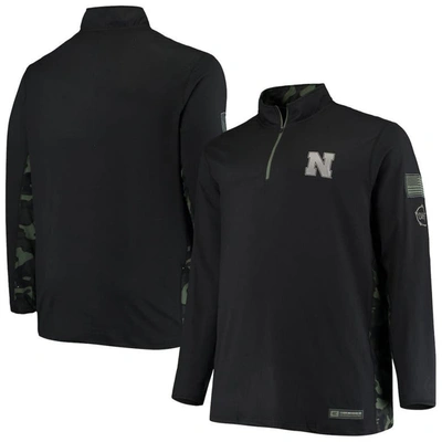 Colosseum Men's Black Nebraska Huskers Oht Military-inspired Appreciation High-speed Bomber Full-zip Jacket