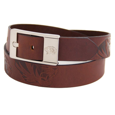 Eagles Wings Missouri Tigers Brandish Leather Belt In Brown