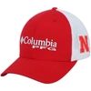 COLUMBIA COLUMBIA SCARLET NEBRASKA HUSKERS COLLEGIATE PFG FLEX HAT