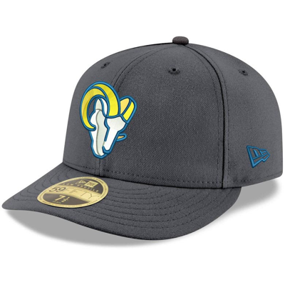 New Era Graphite Los Angeles Rams Alternate Logo Storm Ii Low Profile 59fifty Fitted Hat