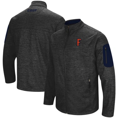 Colosseum Men's  Heathered Charcoal Cal State Fullerton Titans Anchor Full-zip Jacket