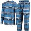 Concepts Sport Men's  Navy Navy Midshipmen Ugly Sweater Long Sleeve T-shirt And Pants Sleep Set In Blue