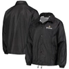 DUNBROOKE BLACK MINNESOTA VIKINGS COACHES CLASSIC RAGLAN FULL-SNAP WINDBREAKER JACKET