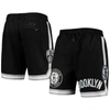 Pro Standard Men's Black Brooklyn Nets Chenille Shorts In Black
