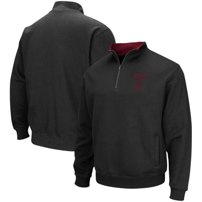 Colosseum Black Temple Owls Tortugas Team Logo Quarter-zip Jacket