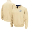 Colosseum Gold Georgia Tech Yellow Jackets Tortugas Logo Quarter-zip Pullover Jacket In Vegas Gold