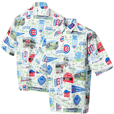 Reyn Spooner Chicago Cubs  Scenic Button-up Shirt In White