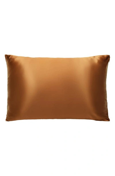 Blissy Mulberry Silk Pillowcase In Bronze