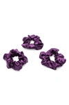 BLISSY BLISSY 3-PACK SILK SCRUNCHIES