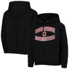 CHAMPION YOUTH CHAMPION BLACK OHIO STATE BUCKEYES POWERBLEND PULLOVER HOODIE
