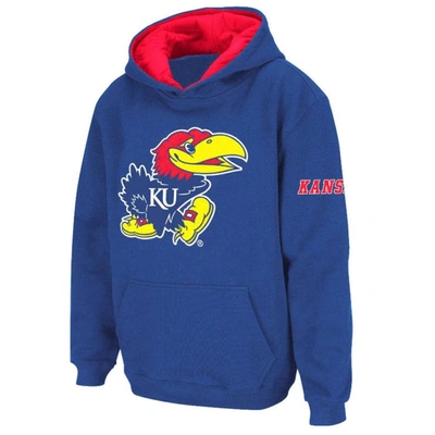 Stadium Athletic Kids' Youth  Royal Kansas Jayhawks Big Logo Pullover Hoodie