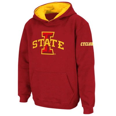 Stadium Athletic Kids' Youth  Cardinal Iowa State Cyclones Big Logo Pullover Hoodie
