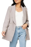 Gibsonlook Double Breasted Blazer In H Grey