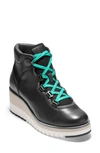 COLE HAAN ZEROGRAND WATERPROOF CITY LACE-UP WEDGE BOOTIE