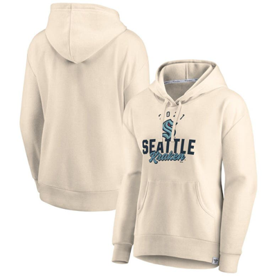 Fanatics Branded Oatmeal Seattle Kraken Carry The Puck Pullover Hoodie Sweatshirt