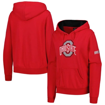 STADIUM ATHLETIC SCARLET OHIO STATE BUCKEYES BIG LOGO PULLOVER HOODIE