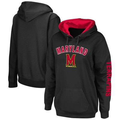 Colosseum Women's  Black Maryland Terrapins Loud And Proud Pullover Hoodie