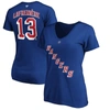 Fanatics Branded Alexis Lafrenière Blue New York Rangers Authentic Stack Name & Number V-neck T-shir In Blue