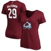 FANATICS FANATICS BRANDED NATHAN MACKINNON BURGUNDY COLORADO AVALANCHE TEAM AUTHENTIC STACK NAME & NUMBER V-N