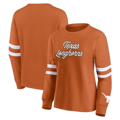 Fanatics Women's Burnt Orange Texas Longhorns Home Stretch Pullover Sweatshirt