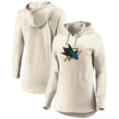 Fanatics Branded Oatmeal San Jose Sharks True Classics Signature Fleece Pullover Hoodie