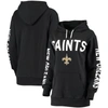G-III 4HER BY CARL BANKS G-III 4HER BY CARL BANKS NAVY NEW ORLEANS SAINTS EXTRA POINT PULLOVER HOODIE