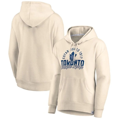 Fanatics Branded Cream Toronto Maple Leafs Carry The Puck Pullover Hoodie Sweatshirt
