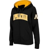 Colosseum Women's Stadium Athletic Black Appalachian State Mountaineers Arched Name Full-zip Hoodie In Black