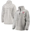 G-iii 4her By Carl Banks Women's  Gray Montreal Canadiens Sherpa Quarter-zip Pullover Jacket In Gray