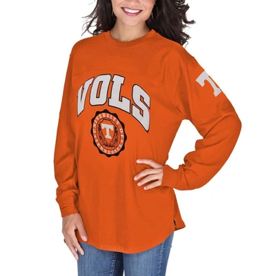 Pressbox Women's Tennessee Orange Tennessee Volunteers Edith Long Sleeve Oversized Top