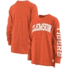 Pressbox Women's  Orange Clemson Tigers Plus Size Two-hit Canyon Long Sleeve T-shirt In Orange
