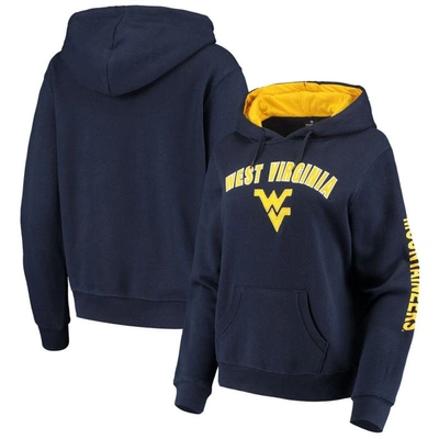 Colosseum Women's Navy West Virginia Mountaineers Loud And Proud Pullover Hoodie